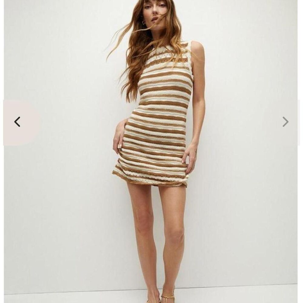 Veronica-beard Women's striped crochet Dress size Large - Picture 2 of 8
